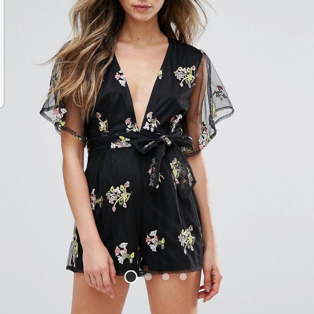 Lace Floral Romper
